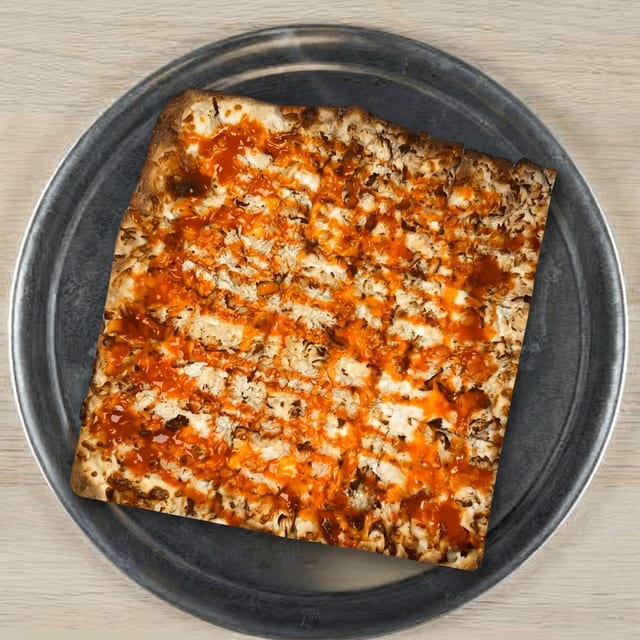 Grandma Buffalo Chicken Pizza.